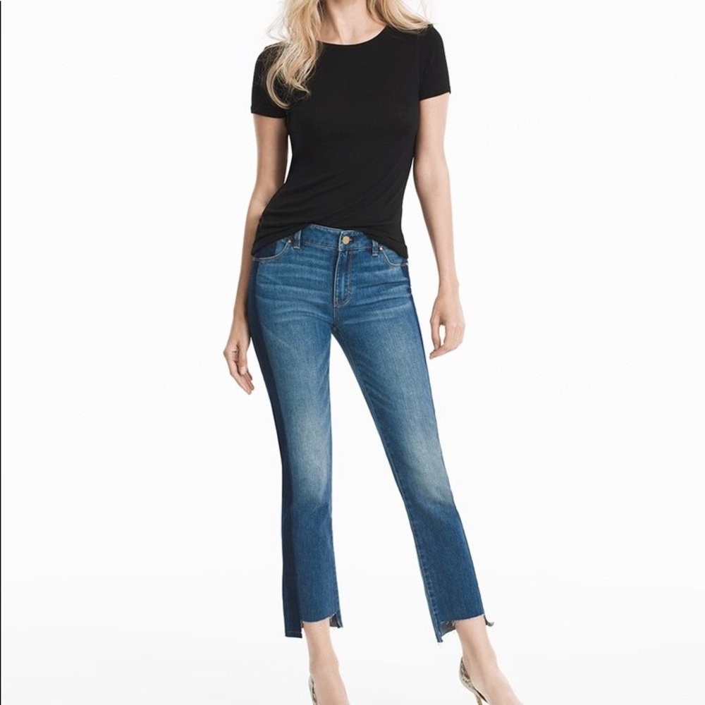 Tux Stripe Denim Crop - White House Black Market
